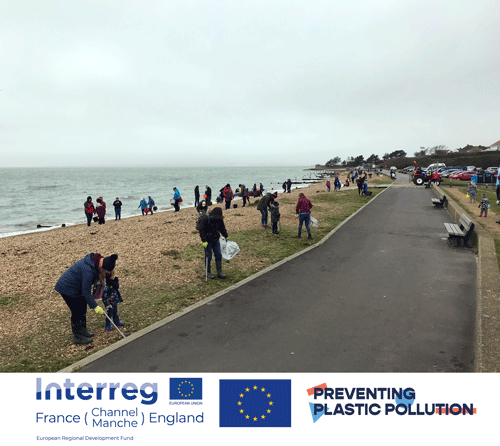 Beach clean at Hill Head